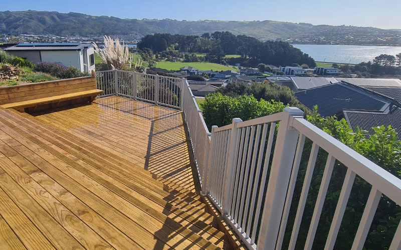 Quality Construction Ltd. Experienced Master Builders for all your decks, fences, boundary fences, driveways, pathways, retaining walls, patios. Licensed Master Builders and Licensed Building Practitioners (LBPs). Regions we service include Tawa, Linden, Porirua City, Titahi Bay, Aotea, Papakowhai, Whitby, Mana, Plimmerton, Pukerua Bay and Northern Wellington. Experienced Porirua builders.